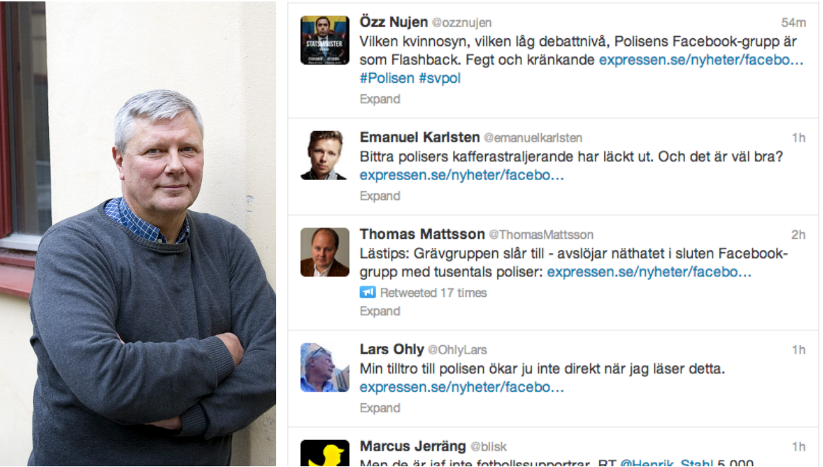 Lars Ohly är kritisk till polisens Facebookgrupp.